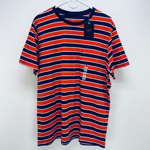 Levi’s Men’s T Shirt Classic Pocket In Naval Academy Multicolor Size XL New - Picture 2 of 9